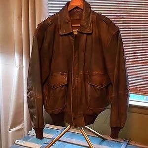 Vintage Men's Leather Bomer Jacket